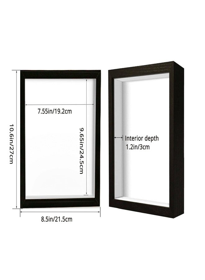 SUNMEG 8x10 Shadow Box Frame Display Case, Wood with Plexiglass, Display Case Box for Memorabilia, Medal, Crafts,Tickets and Photos, Picture Frame for Wall and Tabletop (Black, 8x10) - Image 2
